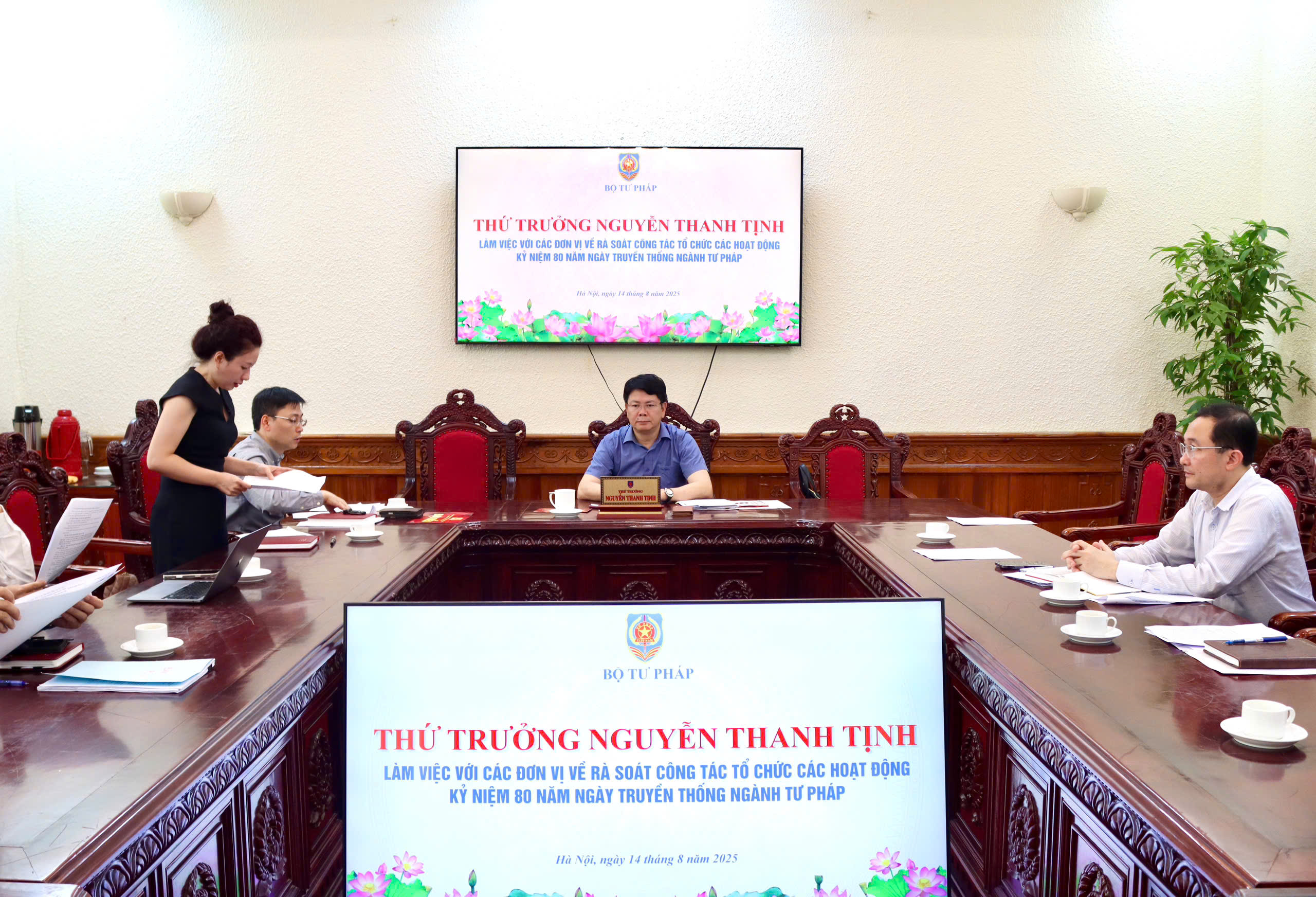 Rà soát công tác chuẩn bị kỷ niệm 80 năm Ngày truyền thống ngành Tư pháp